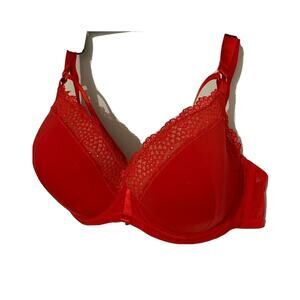 Woman’s Adore Me Sexy Ruby Red Lace Full Coverage Underwire Bra 44D